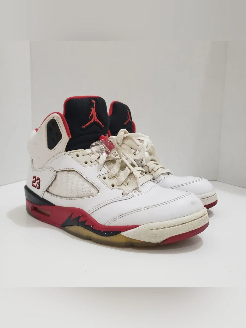 Nike Air Jordan 5 Retro Fire Red Black Tongue 2013 Men’s Size 8 136027-120